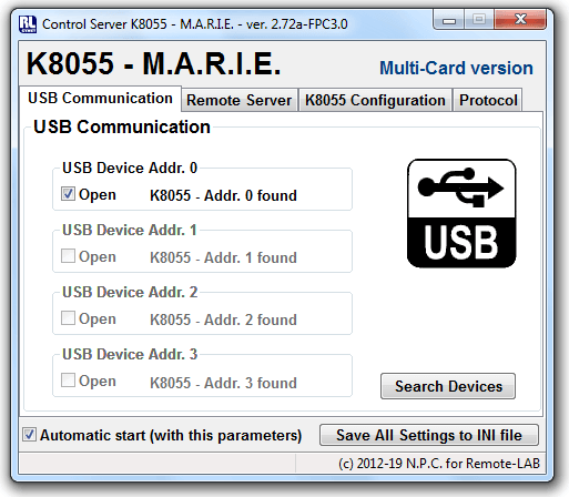 K8055-MARIE USB Communication