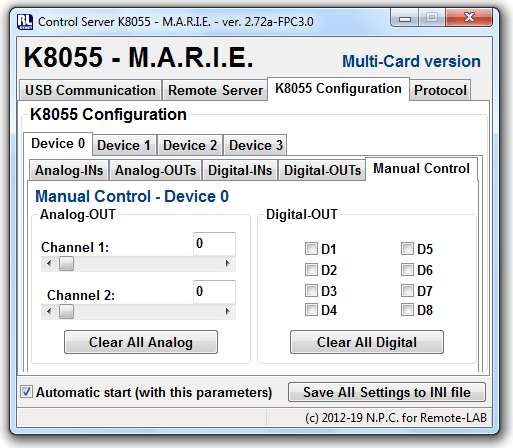 karta Manual Output Control